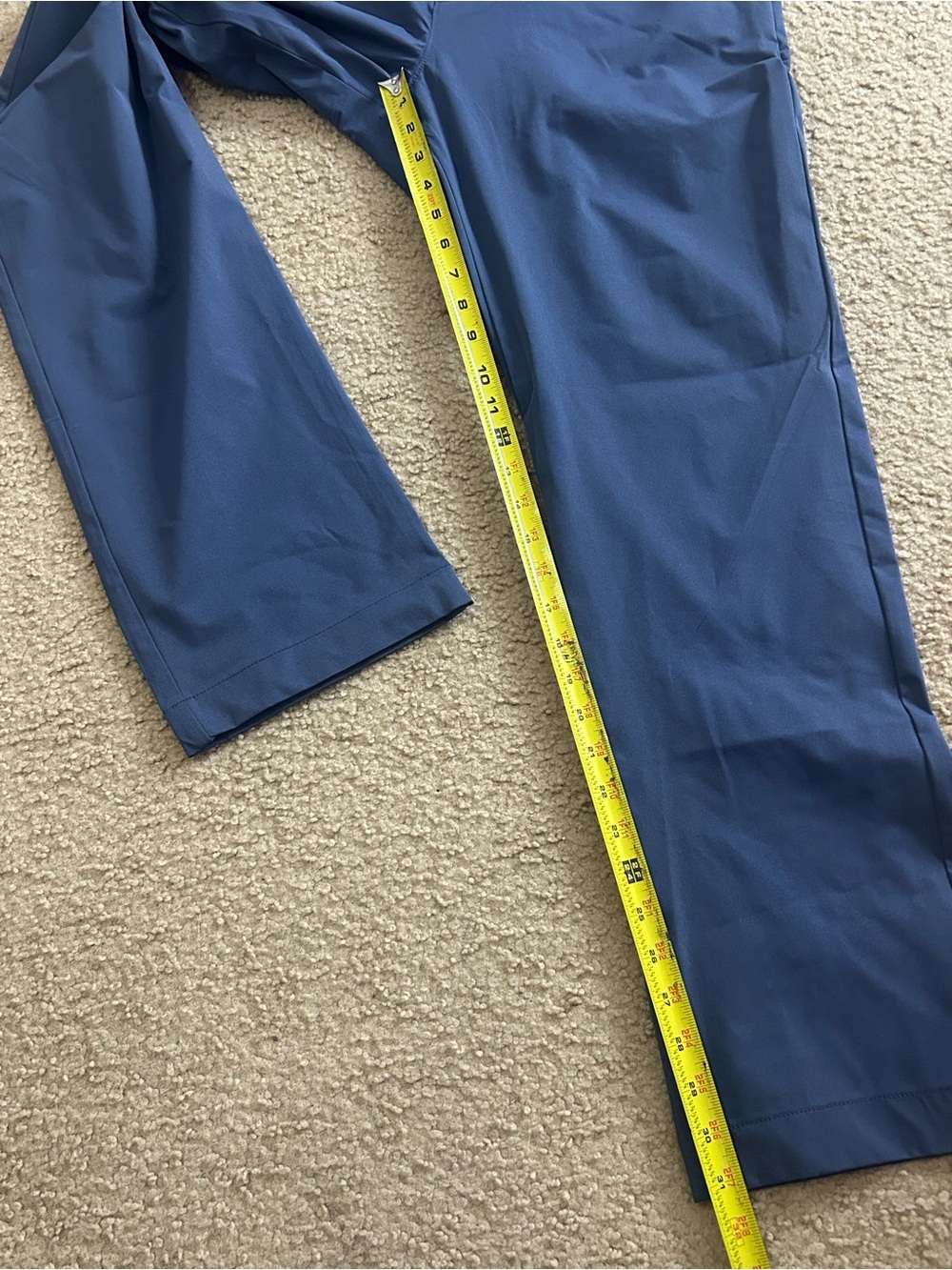 J.Crew Flex Straight Fit Tech Pants Mens 34x32 Blue Stretch Chino EUC - Picture 6 of 8